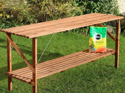 Wooden 6ft X 21" Greenhouse Folding Staging - South West Greenhouses