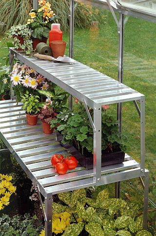 6x4 Halls Silver Popular Greenhouse - South West Greenhouses